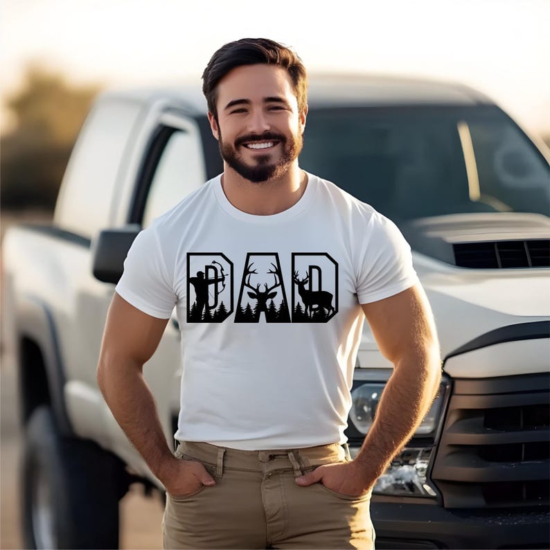 Deer Hunting Dad SVG: Buck Antlers Cut File for Cricut & Silhouette image 5