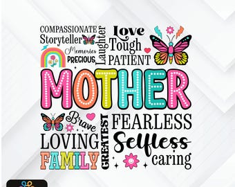 Retro Blessed Mama SVG PNG, Motherhood Quote Design, Mom Life Sublimation File