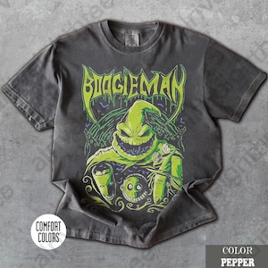 ヴィンテージ ブギーマン シャツ、ディズニー ブギーマン ハロウィン ブートレッグ コンフォートカラー グラフィック Tシャツ、女性と男性へのギフト ユニセックス Tシャツ