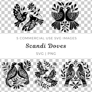 Colombe scandinave, Svg oiseau scandinave, art folklorique colombe Svg, pack Svg oiseau, vecteur colombe nordique élégant oiseau vecteur, Boho oiseau Svg, oiseau de printemps