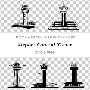 Torre de controle do aeroporto Svg, vetor de viagem do aeroporto, pegando voos, pacote de férias SVG, terminal do aeroporto, design de viagem aérea, avião SVG