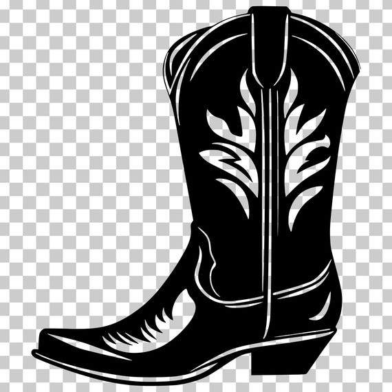 Cowboy Boot Outline No Background