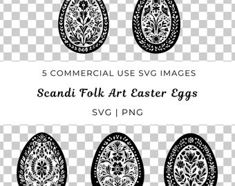 Scandi Folk Art Easter Egg SVG Bundle (Digital Download)