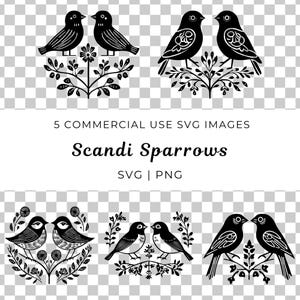 Skandinavische Spatzen svg, Vogelvektor, Volkskunst Spatzen Vektor, nordische Spatzen svg, Volkskunst Vögel svg, Boho Vogel svg, Natur inspirierte Vektor