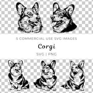 Corgis SVG Bundle, Corgis PNG-Bilder, Haustier-Thema Clipart, Hundebilder, Tier-Thema, digitale Kunstressource, Grafikdesign-Asset, Corgis Hund svg