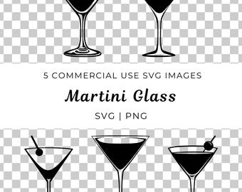 Martini Glass Vector, Martini Glass Svg, Cocktail Glass Svg, Martini Svg, Cocktail Party Svg, Bar Drink, Cocktail Svg Pack, Beverage Vector