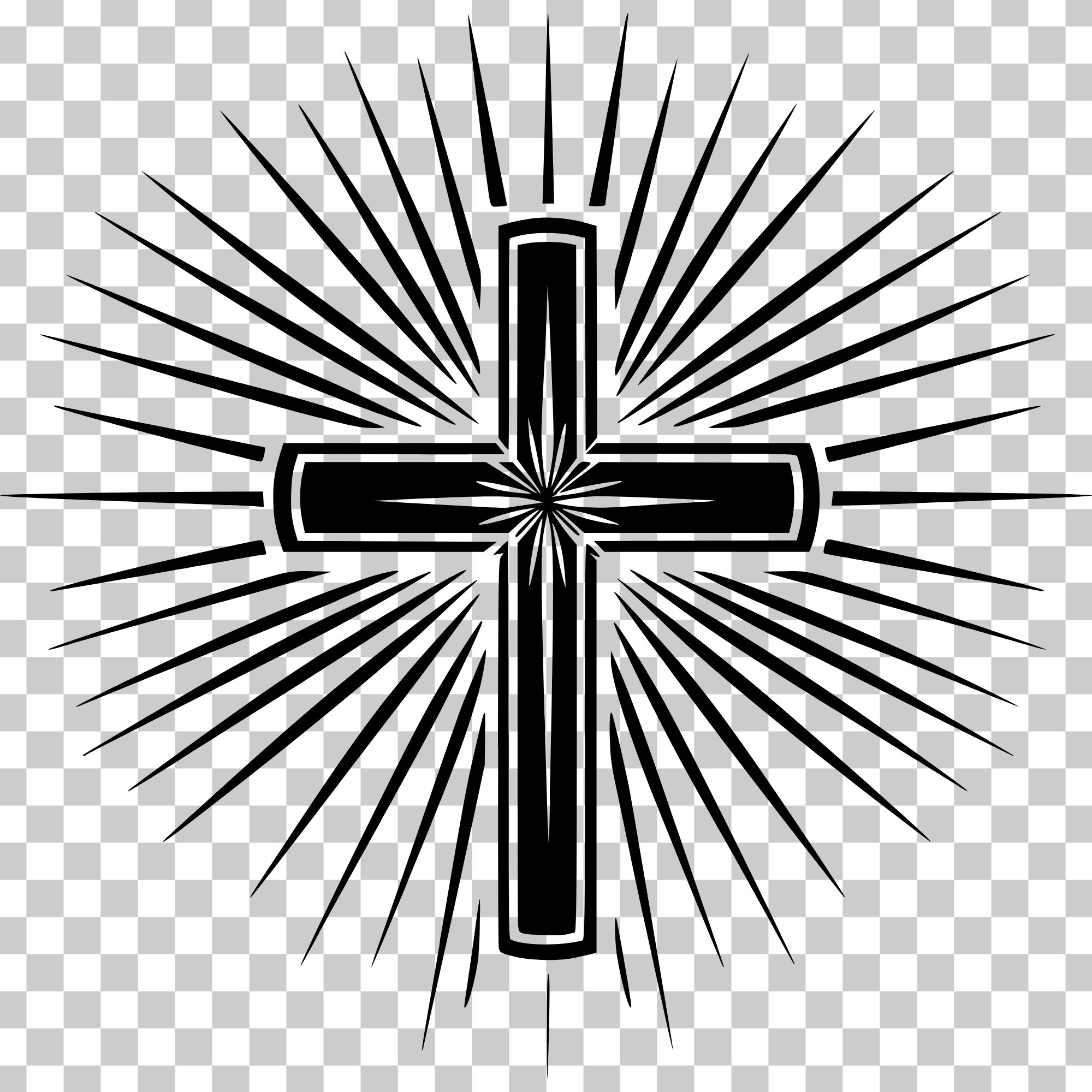 Sun Ray Cross SVG | Christian Clipart (digital Download) - Etsy