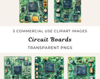 Circuit Board Clipart, Technology PNG Images (Digital Download)