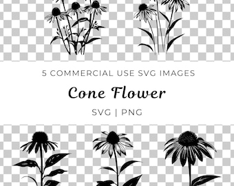 Equinácea SVG, vector de flor de equinácea, arte botánico (descarga digital)