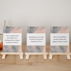 Positive Affirmationskarten für Krankenschwestern | Druckbare PDF | Digitaler Download | Motivation für die Pflegeschule | Geschenk für Pflegekräfte | Wohlfühlen