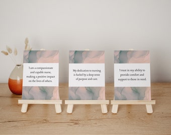Nurse Affirmation Cards | Printable Encouragement, Self-Care (Digital Download)