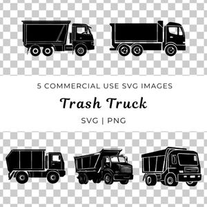 Trash Truck Svg, Garbage Vehicle Vector, Recycling Truck Svg, Sanitation Vehicle Svg, Waste Hauler Svg, Eco Truck Vector, Rubbish Transport