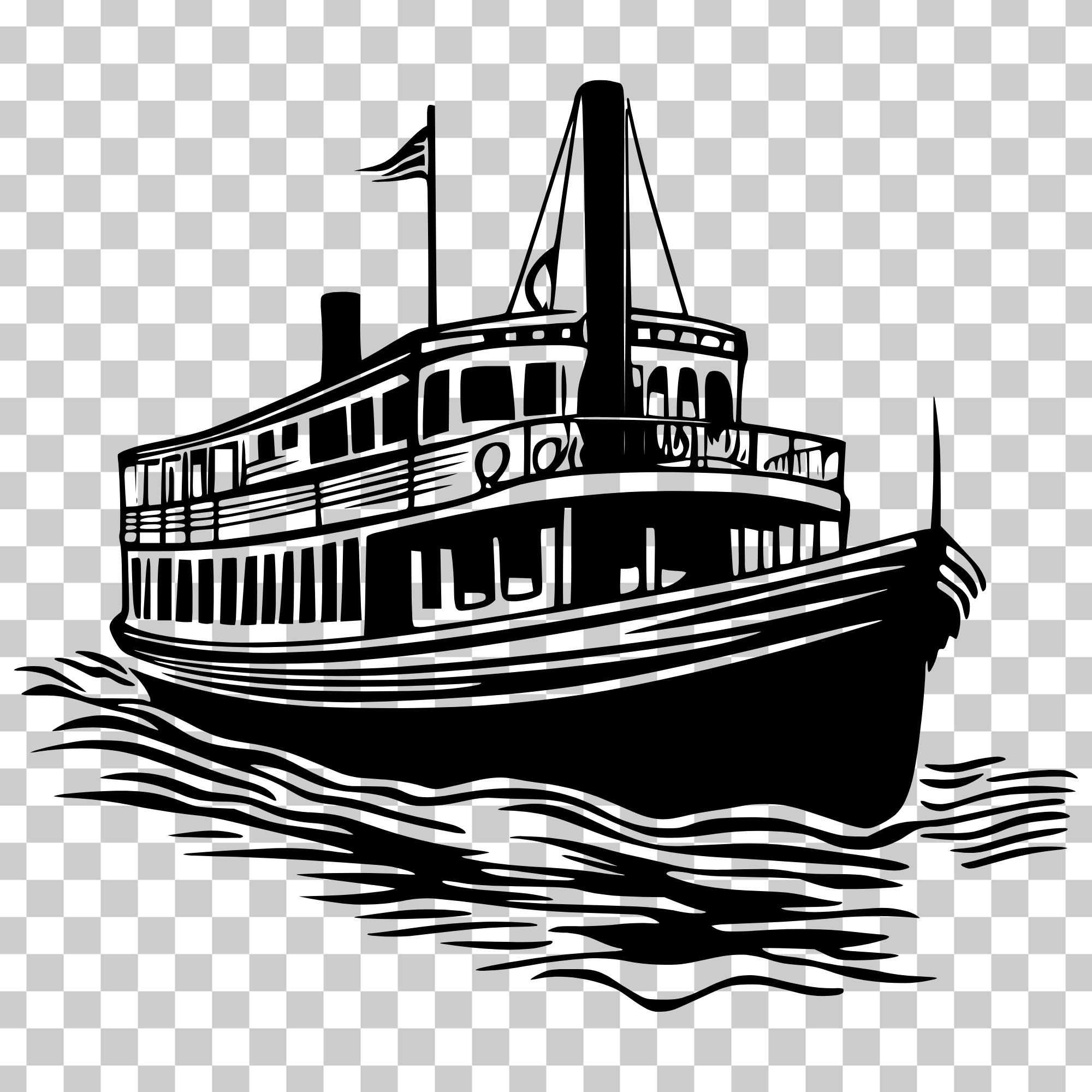 River Boat Vector R Vintage Steamboat Vector, Riverboat SVG Clipart (digital Download) - Etsy