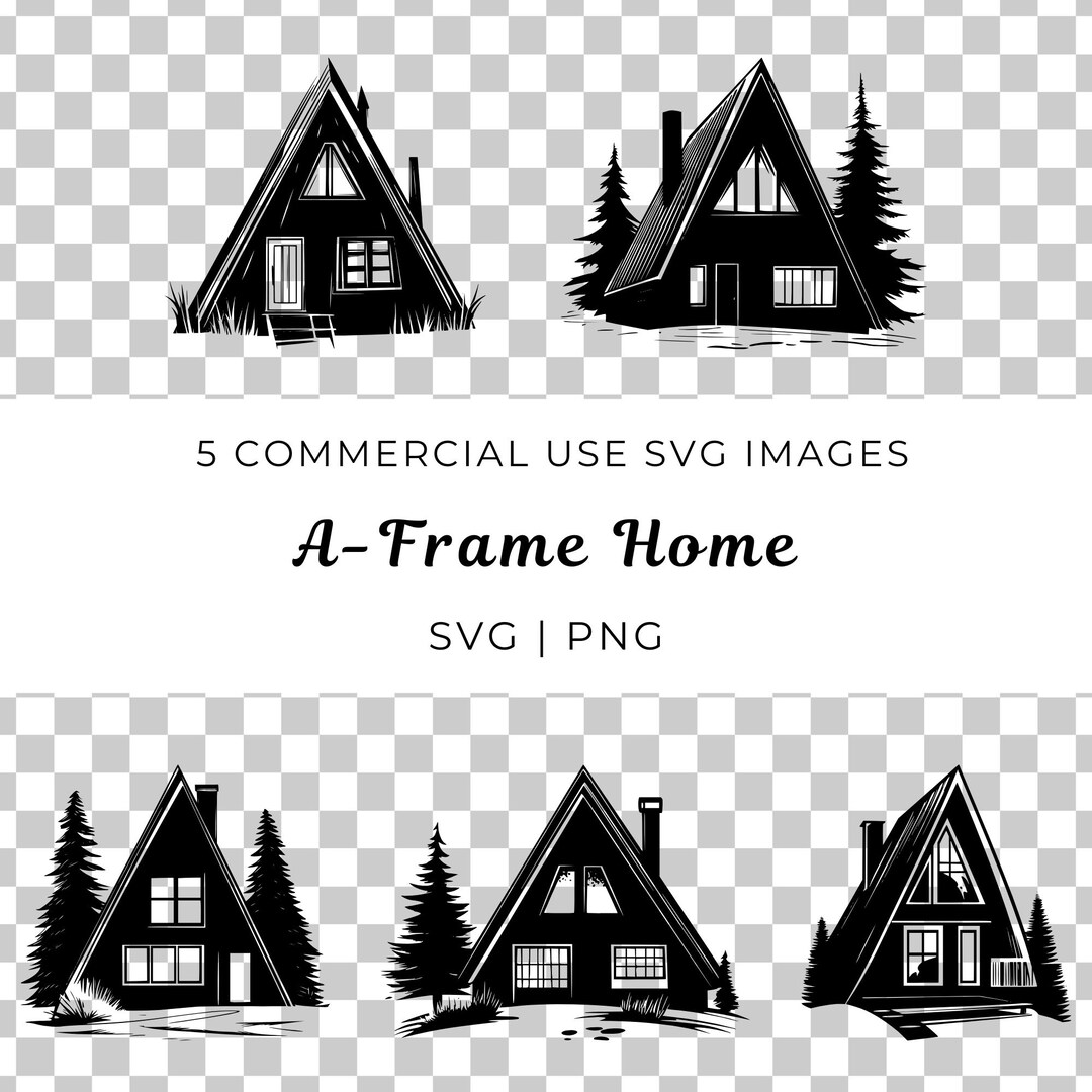 A-frame House SVG, Cabin Vector Graphics (digital Download) - Etsy