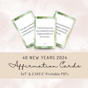 Cartes de vœux pour le Nouvel An 2024 | PDF imprimable | Téléchargement numérique | Un nouveau départ | Citations motivantes | Nouveau départ | Résolutions