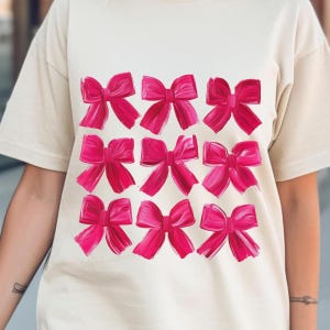 Pink Coquette Bow Checkers, Girly Bow Design Png, Preppy Coquette Bow Png Shirt, Trendy Coquette Bow Design Commercial Use, Digital Download