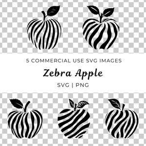 Zebra Apfel Muster, süßer Apfel Dekor, gestreifter Obst Vektor, Tierdruck Dekor, Wilder Apfel Dekor, Apfel Vektor, gestreifter Apfel Design Dekor, Obst Dekor