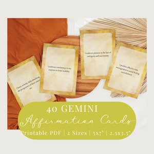 Tarjetas de afirmación de Géminis, Afirmaciones del zodíaco de Géminis, Carta astrológica de Géminis, Citas del zodíaco de Géminis, Afirmaciones diarias, Afirmaciones positivas