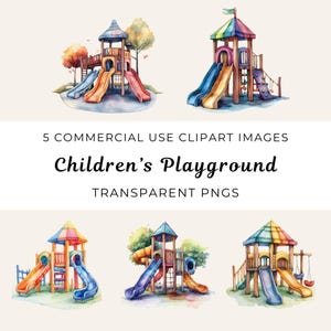 Children&#39;s Playground Clipart, Fun Play Area Png, Play Structure Png, Jungle Gym Clipart, Swing Set Png, Slide Clipart, Outdoor Playground
