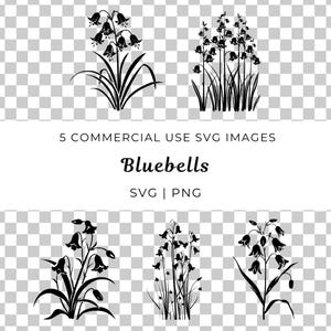 Flor Bluebell Svg, Vetor Floral Bluebell, Vetor De Design De Flor Bluebell, Flor Silvestre Nativa, Vetor De Flor Da Floresta, Vetor De Amante Da Natureza