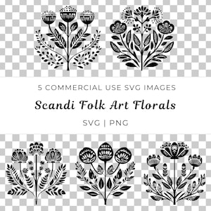 Art folklorique scandinave vectoriel floral, Design scandinave, Svg art folklorique vectoriel, Design nordique, Svg floral traditionnel, Vectoriel de motifs scandinaves