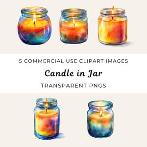 Candle Jar Png, Wax Candle Jar Clipart, Mason Jar Candle Png, Boho Candle Clipart, Jar Candle Clipart, Candle Decor Png, Candle in a Jar Png