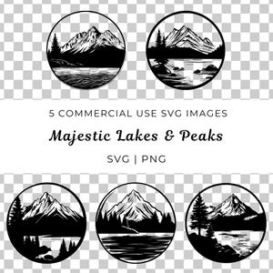 Mountain Lake Image Svg, Mountain & Lake Svg, Outdoor Lake Scene Svg, Lake Scenery Svg File, Adventure Svg, Commercial Use, Digital Download