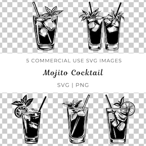 Svg cocktail mojito, Svg mojito, cocktail Svg, Svg boisson d'été, Svg boisson mojito, Svg cocktail citron vert, boisson rafraîchissante Svg, Mojito Svg menthe