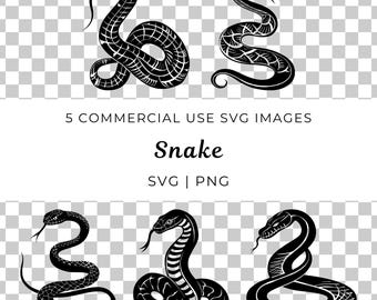 Wąż SVG, Clipart zwierząt, Gad PNG (Pobieranie cyfrowe)