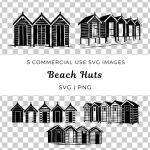 Strandhutten Svg, Summer Retreat Svg, hutten aan zee Svg, kustvakantie Svg, kustlijn hutten Svg, Summer Vibes Svg, retro strandhutten Vector