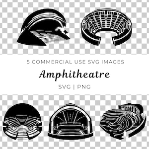 Svg amphithéâtre romain, vecteur de théâtre antique, Svg amphithéâtre historique, Svg structure ancienne, Svg monument historique, Svg structure romaine