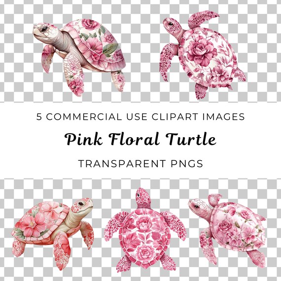 Pink Sea Turtle Clipart