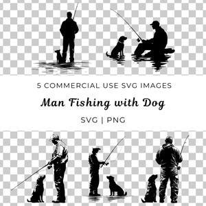 Mann und Hund mit Hunden, Hundeliebhaber mit Hunden, Fischer mit Hunden, Mann und Hund mit Hund, Fischer mit Hund, Mann und Hund, Handgemacht im Herbst