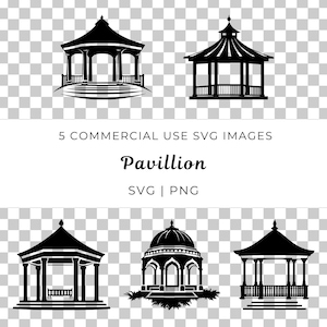 Pavillon SVG, Gartenpavillon Vektor, Event-Pavillon SVG, Outdoor-Pavillon SVG, Pavilion Design zwar, Hochzeitspavillon Vektor, Offener Pavillon