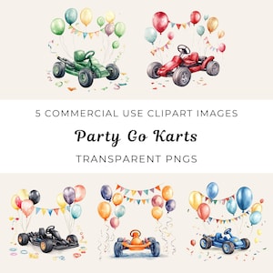 Go Kart Clipart, Kids Birthday Party Png, Racing Clipart, Kart Racing Clipart, Auto Racing Png, Party Go Cart Png, Motorsports Art Png