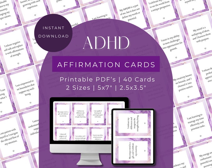Positive Affirmation Cards, Printable Quotes, Editable Canva Template ...