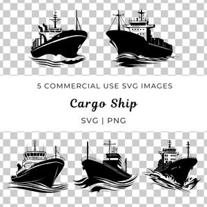 Vecteur de navire de charge, Vecteur de navire de charge, Svg de l'industrie maritime, Vecteur de grand navire, Svg de fret maritime, Svg de porte-conteneurs, Transport maritime