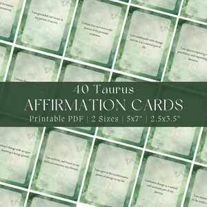 Affirmationskarten für Stier, Sternzeichen Affirmationen, Astrologiekarten für Stier, druckbare Karten für Stier, Sternzeichen-Zitate