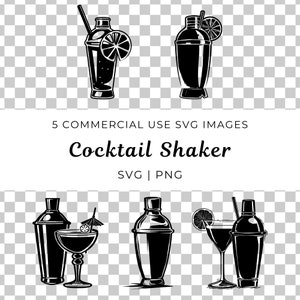 Cocktail Shaker Svg / Drink Mixer Clipart / Barware SVG / Bar Tools Outline / Beverage Shaker png / Barista SVG / Mixology png / Bar Decor