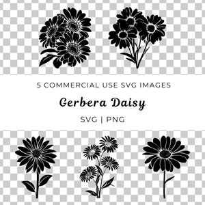 Gerbera Daisy Svg, Daisy Flower Svg, vrolijke gerbera Daisy Svg, Floral Gerbera Daisy Svg, elegante zomer Daisy Svg, Gerbera Blossom Vector