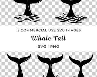 Whale Tail SVG, Ocean Fluke Vector, Marine Life Design (Digital Download)