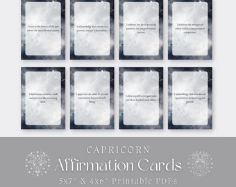 Capricorn Affirmation Cards, Zodiac Inspiration (Digital Download)