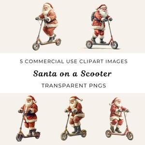 Weihnachtsmann Auf Roller Png, Weihnachten Roller Clipart, Festlicher Weihnachtsmann Png, Urlaub Roller Clipart, Schieben Sie Roller Weihnachtsmann Png, Lustige Weihnachtsmann Fahrt Png
