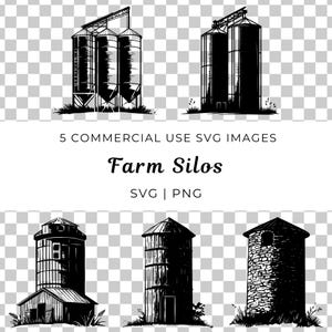 Boerderij Silo Svg, graanopslag Svg, landbouwstructuur Svg, landbouwmachines Vector, landelijk landschap Svg, metalen silo Vector, houten silo