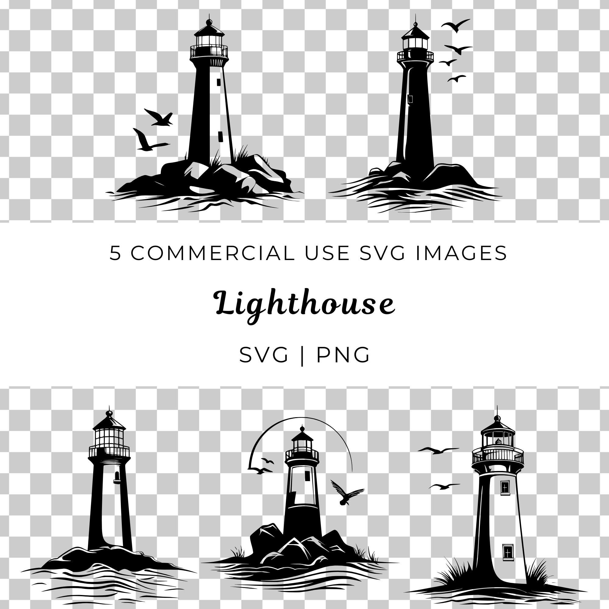 Lighthouse Svg, Coastal Lighthouse Svg, Ocean Lighthouse Svg, Beach Lighthouse Svg, Nautical Lighthouse at Sea Svg, Seaside Lighthouse Svg