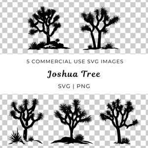 Diseño de árbol de Josué Svg, vector de paisaje desértico, árbol de Mojave Svg, vector de naturaleza árida, cactus y árbol Svg, vector de planta del desierto occidental