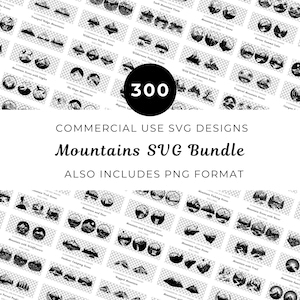 Mountain Svg Mega Bundle, Mountain Forest Svg, Mountain Clipart, Outdoor Adventure Svg, Forest Landscape Svg, Mountain Range Clip Art