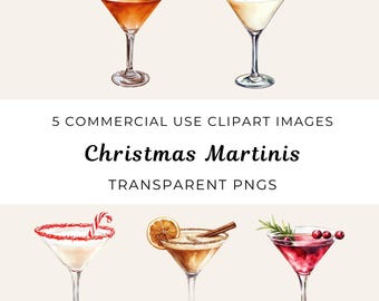 Christmas Martini Png, Holiday Cocktail Clipart, Festive Martini, Winter Drink Clipart, Christmas Party Cocktail PNG, Holiday Drink Png