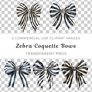 Coquette zèbre Png, noeud Png zèbre, motif rayé, clipart noeud coquette zèbre, rayures noires et blanches, ruban preppy Png, png transparent