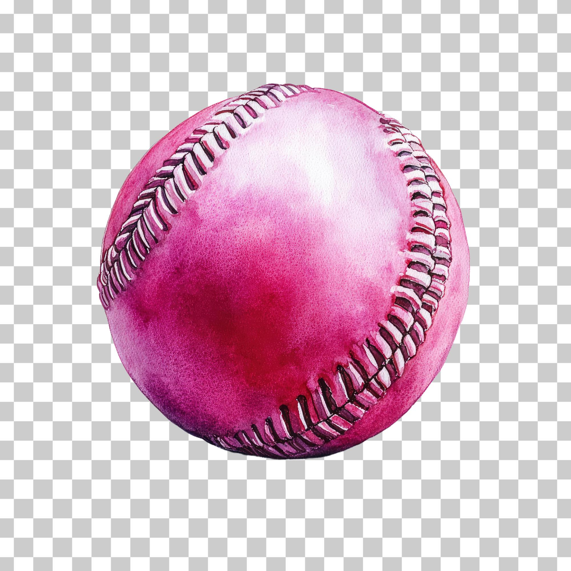Pink Softball Clipart, Chinoiserie Baseball Pattern (digital Download ...